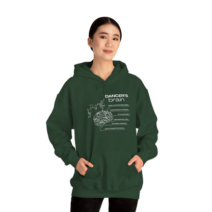 "Dancer’s Brain" Unisex Hoodie – Funny Dance-Themed Hoodie for Teens and Adults with Personalization Option and Cute Dancer Brain Graphic
