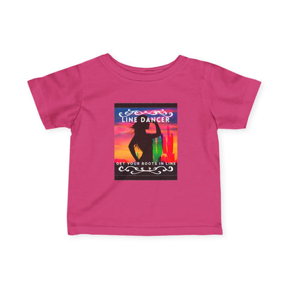 "Line Dancer, Get Your Boots in Line" Western-Inspired Graphic – Infant Fine Jersey Dance Tee