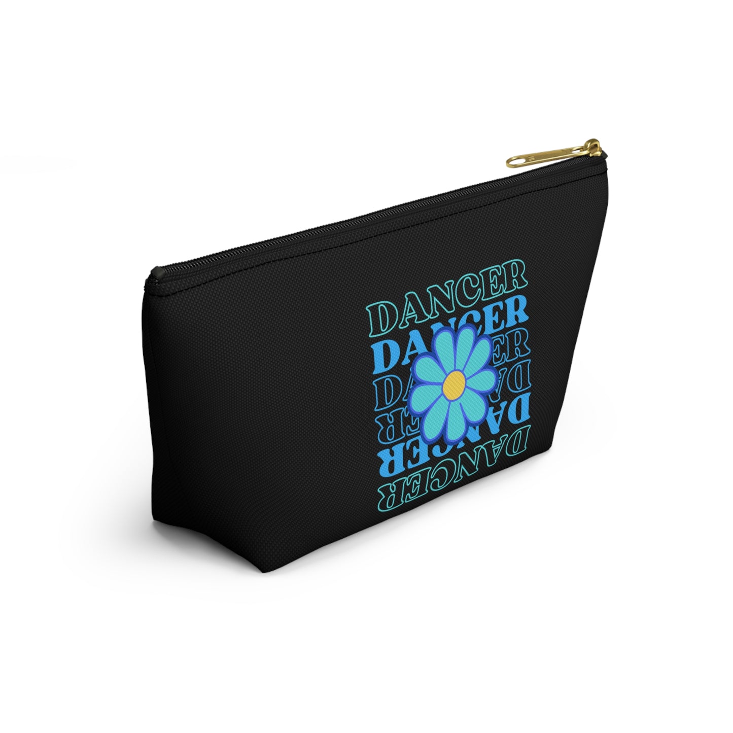 "Dancer" Makeup Bag – Elegant Floral Dance Graphic – Stylish Zipper Pouch for Cosmetics, Accessories & Gifts for Dancers