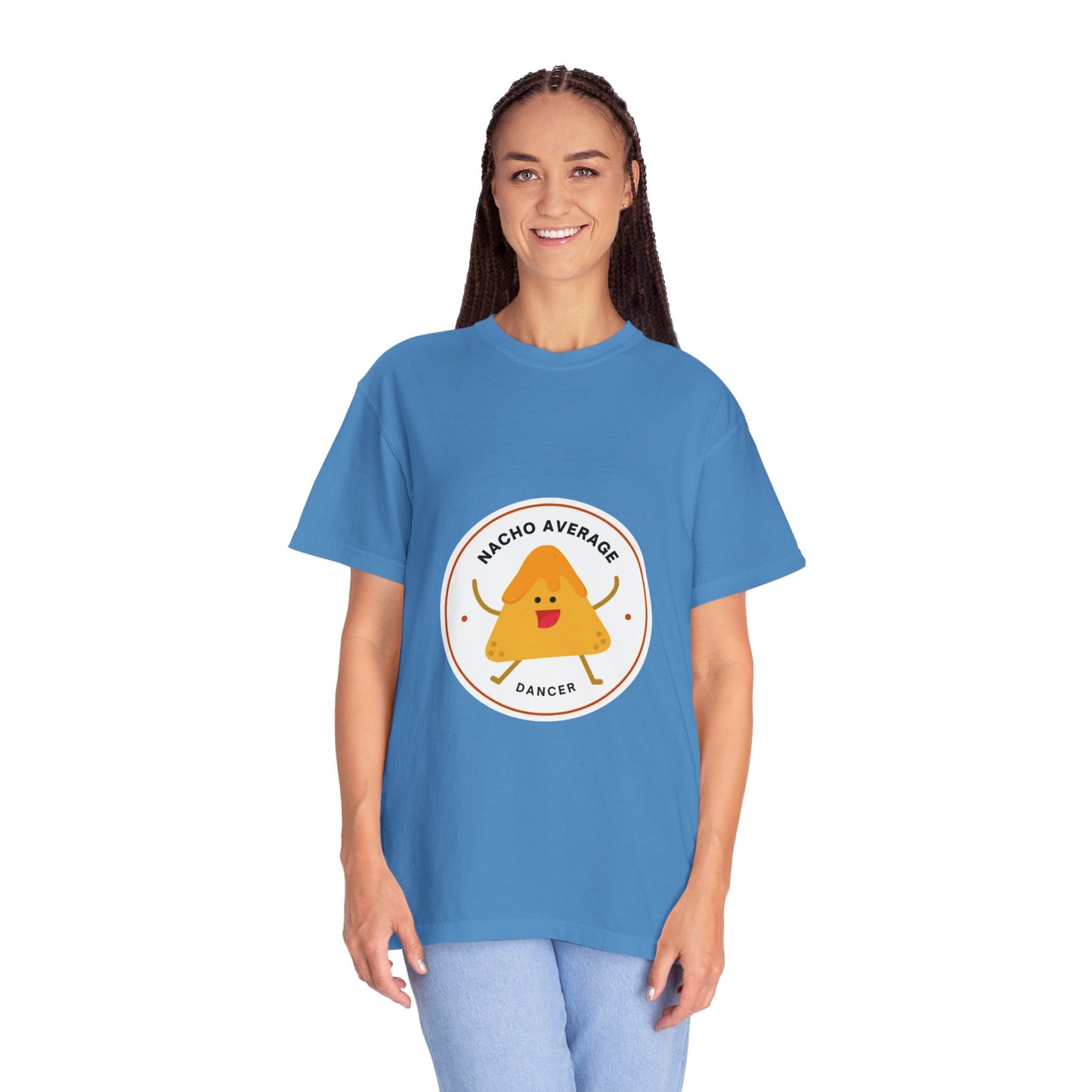 "Nacho Average Dancer" T-Shirt – Funny Dance Pun Unisex Garment-Dyed Tee with Cute Nacho Graphic 🌮💃