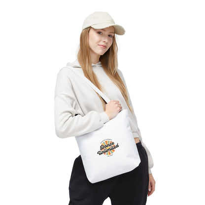 "Dance Unlimited, Potential & Growth" Canvas Tote Bag – Retro Graphic Dance Bag | Stylish Reusable Dance Tote for Dancers & Dance Moms