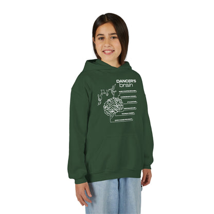 “Dancer’s Brain” Unisex Youth Hoodie with Funny Dance Brain Graphic – Personalized Dance Hoodie for Kids & Teens, Custom Name or Studio Option