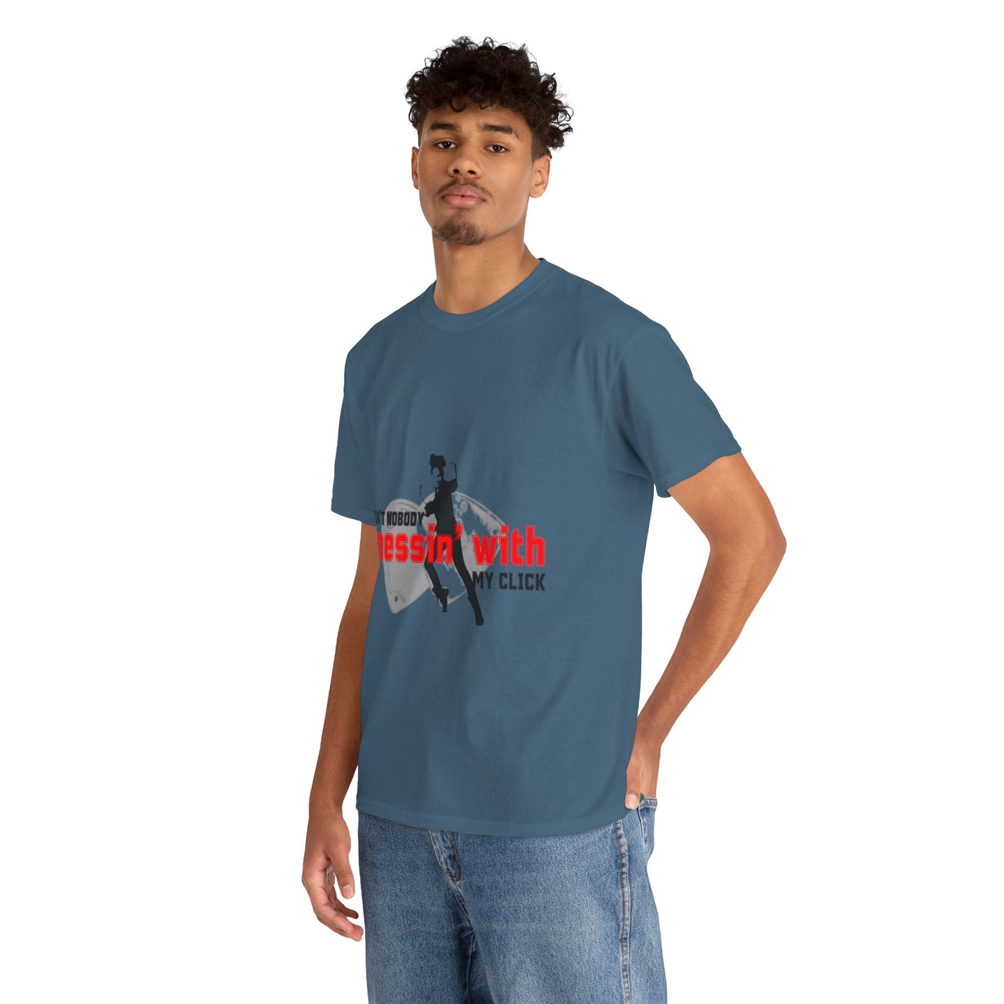 "Ain’t Nobody Messin’ With My Click" Tap Dance Tee – Unisex Heavy Cotton T-Shirt with Taps & Dancer Graphic
