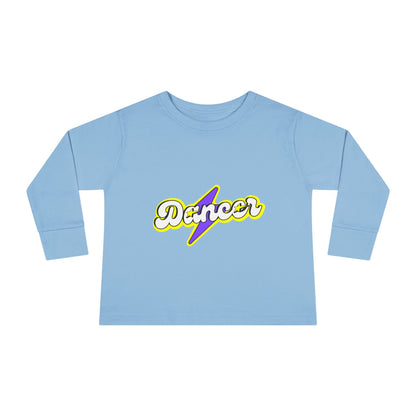 "Dancer" Toddler Dance T-Shirt – Bold Superhero-Inspired Long Sleeve Tee for Kids