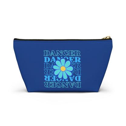 "Dancer" Makeup Bag – Elegant Floral Dance Graphic – Stylish Zipper Pouch for Cosmetics, Accessories & Gifts for Dancers
