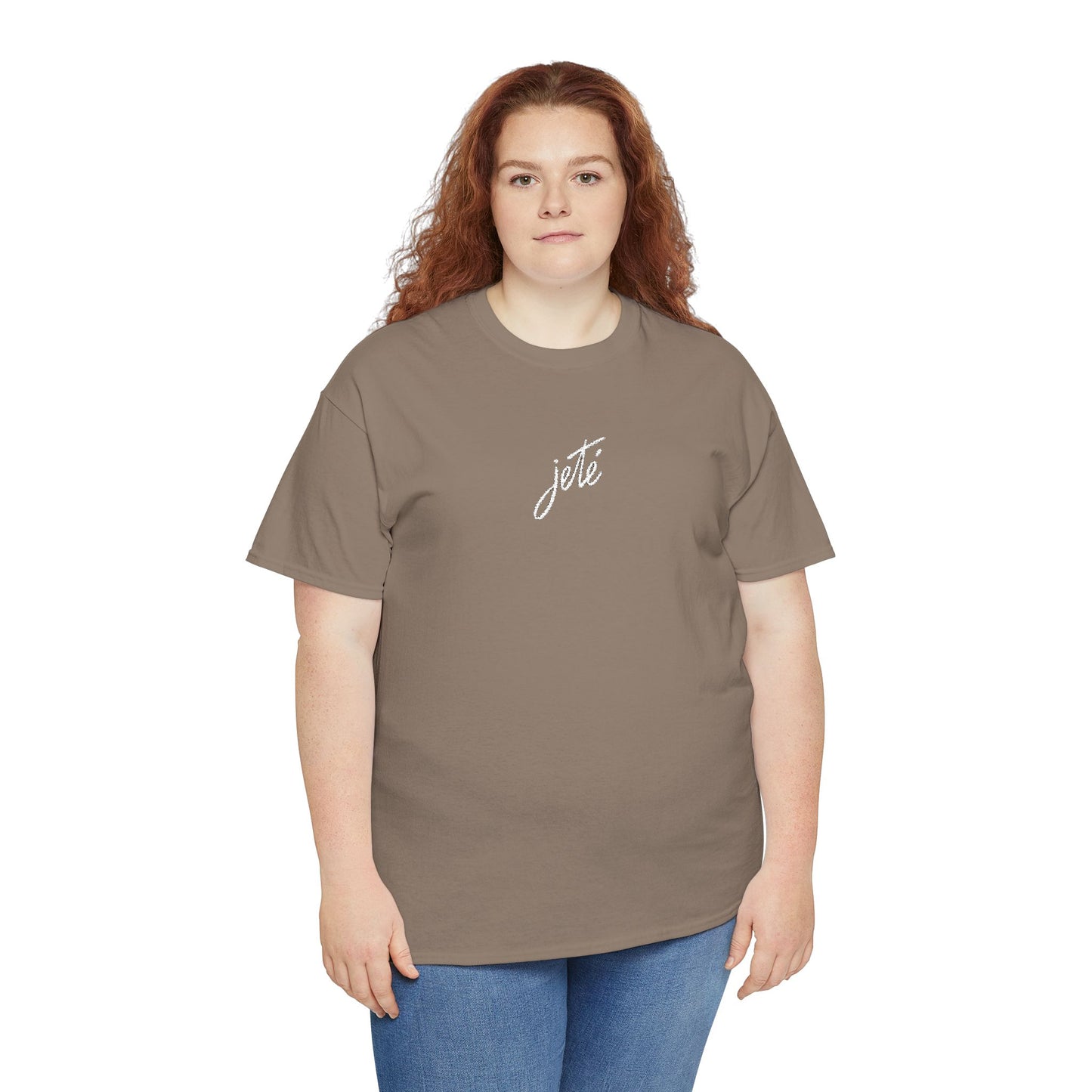 “Jeté” Official Embroidered Logo -Classic Dance Tee for Ballet & Dance Enthusiasts | Unisex Heavy Cotton™ T-Shirt