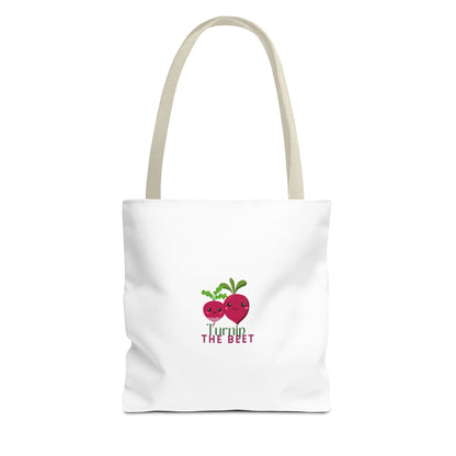 "Turnip the Beet" Canvas Tote Bag – Cute Veggie Graphic Dance-Themed Reusable Bag for Grocery Runs, Dance Class & Everyday Use