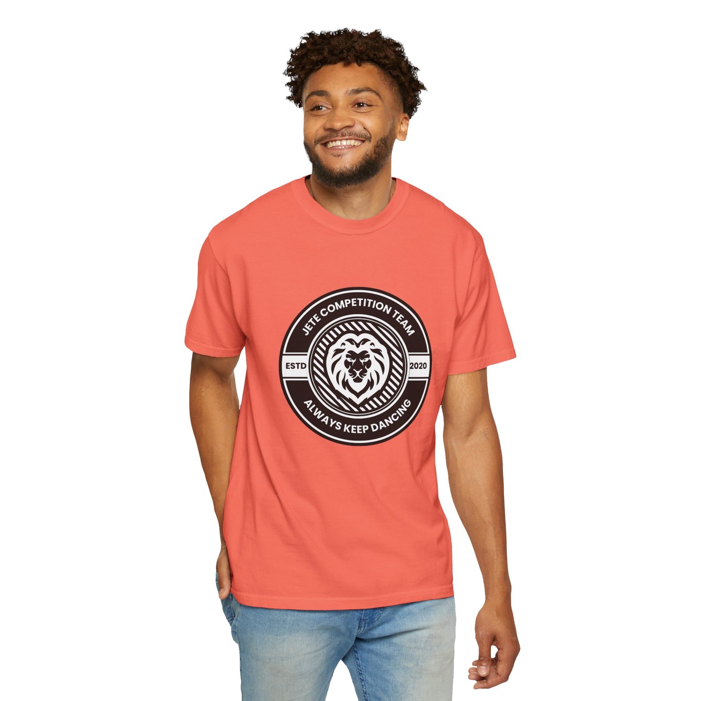 "Jeté Competition Team,  Always Keep Dancing" Unisex Garment-Dyed T-Shirt – Collegiate-Style Dance Graphic Tee – Shirt for Dancers & Teams