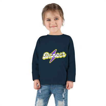"Dancer" Toddler Dance T-Shirt – Bold Superhero-Inspired Long Sleeve Tee for Kids