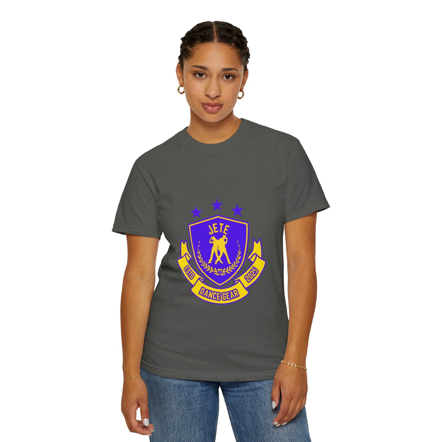 "Jeté Dance Gear" Unisex Garment-Dyed T-Shirt – Collegiate-Style Graphic Tee – Dance Apparel for Dancers & Performers
