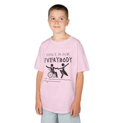 “Dance Is for Everybody” Youth Short Sleeve Tee – Inclusive Dance T-Shirt for Kids & Teens, Personalized with Name or Studio