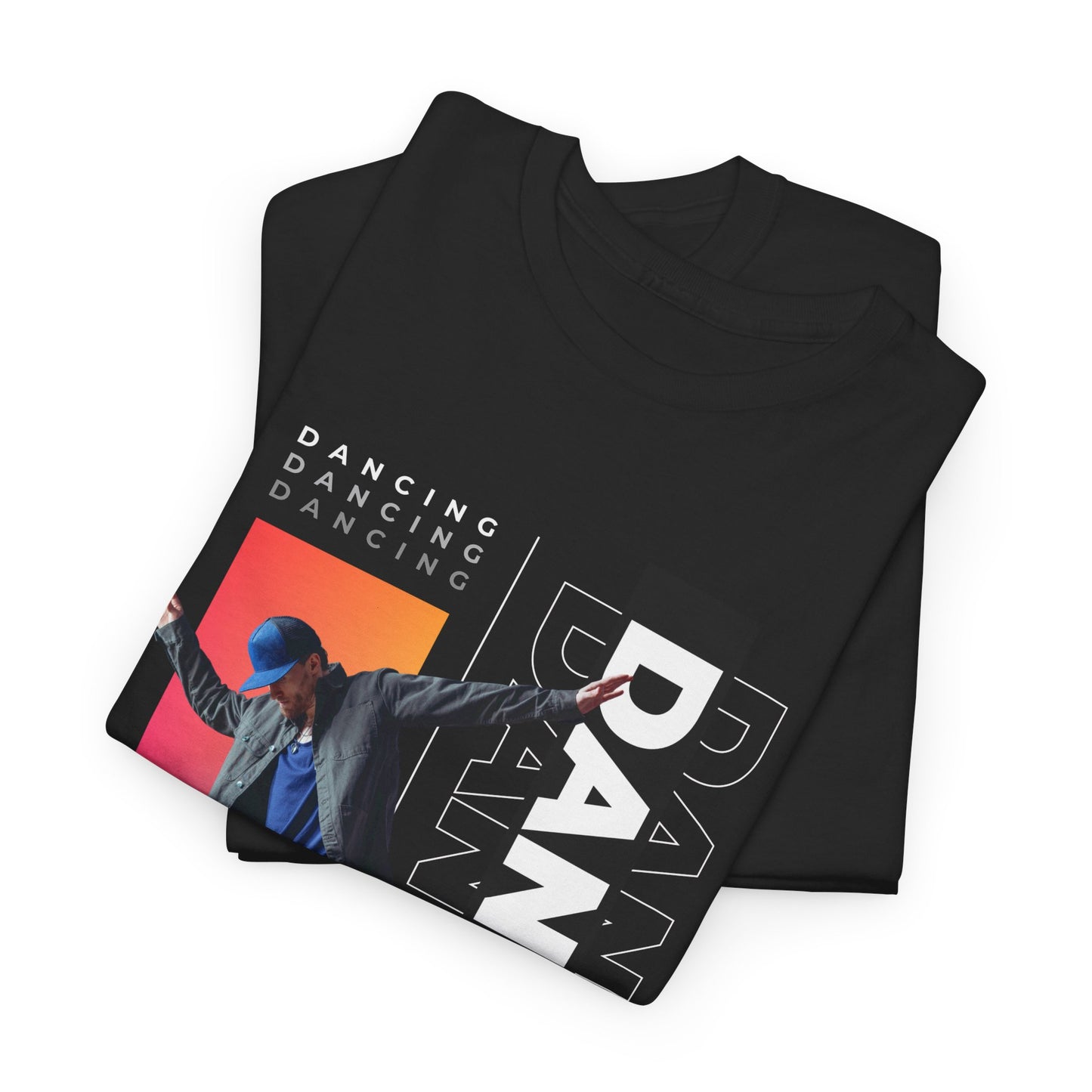 “Dancing” Streetwear-Inspired Male Dancer Unisex Heavy Cotton Tee – Urban Dance Graphic T-Shirt for Performers and Dance Lovers