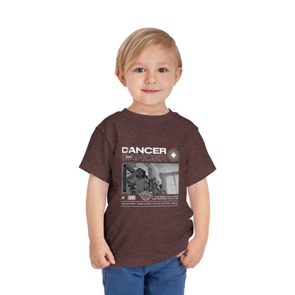 “Tiny Dancer" Toddler Short Sleeve T-Shirt – Streetwear-Inspired Ballet Class Graphic Tee for Kids