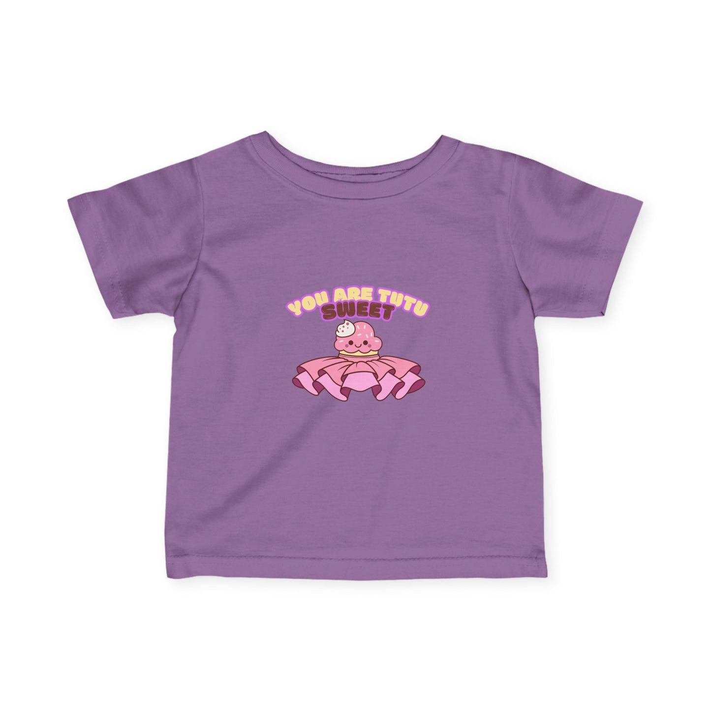 "You Are Tutu Sweet" Kawaii Cupcake Infant Fine Jersey Tee – Cute Baby Dance T-Shirt with Adorable Tutu Dessert Graphic