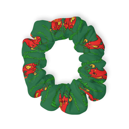 “What's a Pepper's Favorite Dance? Salsa!” Scrunchie – Funny Dance Pun Hair Accessory with Cute Pepper Graphic