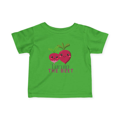 "Turnip the Beet" Cute Veggie Dance Infant Fine Jersey Tee – Funny Baby Dance T-Shirt with Adorable Pepper Graphic