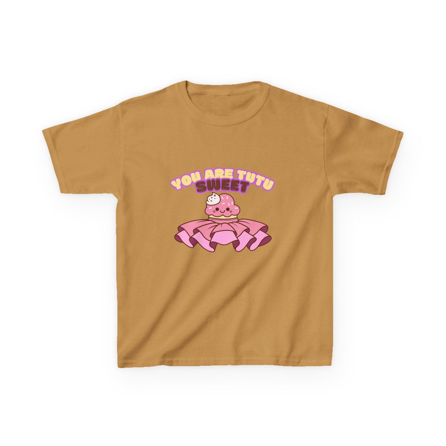 "You Are Tutu Sweet" Youth Short Sleeve Tee – Kawaii Cupcake in Tutu Graphic Dance Shirt for Kids and Ballet Lovers