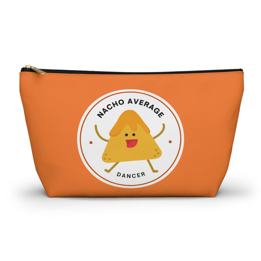 "Nacho Average Dancer" Makeup Bag – Cute Nacho Dance Graphic – Fun Dance-Themed Zipper Pouch for Cosmetics, Accessories & Gifts