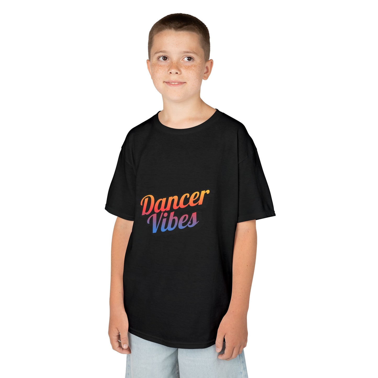 “Dancer Vibes” Colorful Graphic Tee for Kids | Dance-Themed Short Sleeve Shirt - Youth Dance T-Shirt