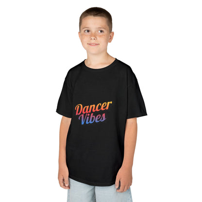 “Dancer Vibes” Colorful Graphic Tee for Kids | Dance-Themed Short Sleeve Shirt - Youth Dance T-Shirt