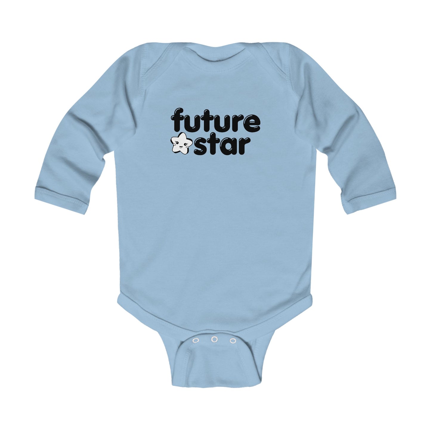 "Future Star” Infant Long Sleeve Bodysuit - Cute Danced-Themed Baby One-Piece for Little Performers and Rising Stars
