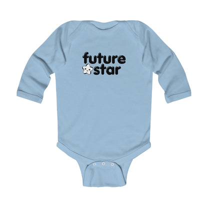 "Future Star” Infant Long Sleeve Bodysuit - Cute Danced-Themed Baby One-Piece for Little Performers and Rising Stars