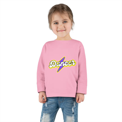 "Dancer" Toddler Dance T-Shirt – Bold Superhero-Inspired Long Sleeve Tee for Kids