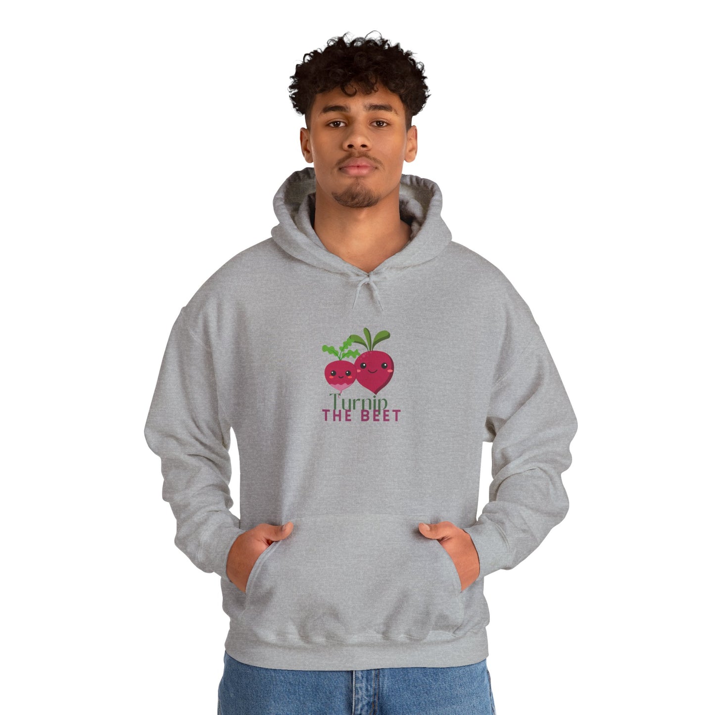 "Turnip the Beet" Unisex Hooded Sweatshirt – Funny Dance Pun Hoodie with Cute Veggie Graphic | Cozy Gift for Dancers & Foodie Fans