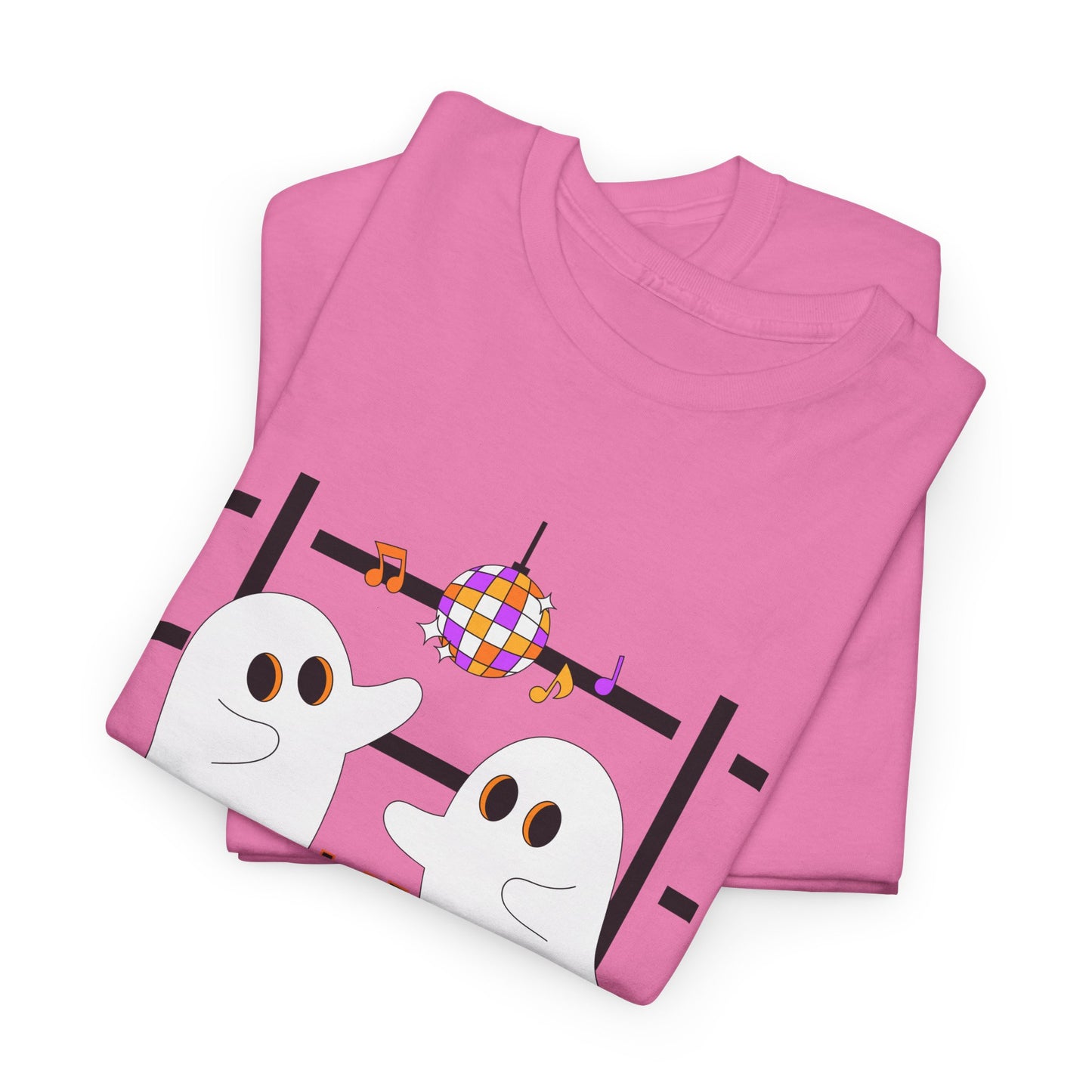 “At the Barre for the Boos” Dance Halloween T-Shirt with Cute Ghost Ballet Graphics - Unisex Heavy Cotton Tee