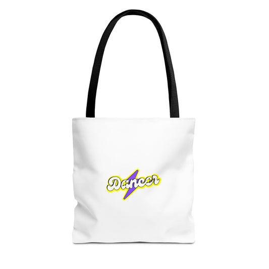 “Dancer” Superhero Graphic Canvas Tote Bag – Bold Dance Tote for Classes, Rehearsals & Everyday Use