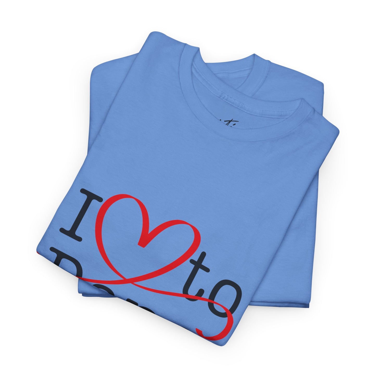 "I Love to Dance" Unisex Heavy Cotton Tee – Hand-Drawn Heart Graphic Dance Lover T-Shirt