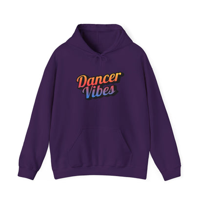 "Dancer Vibes" Unisex Hooded Sweatshirt – Colorful Retro Dance Graphic Hoodie for Dance Lovers