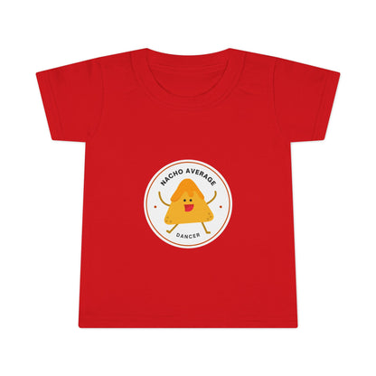 "Nacho Average Dancer" Toddler Dance T-Shirt – Cute Nacho Graphic Short Sleeve Tee for Kids