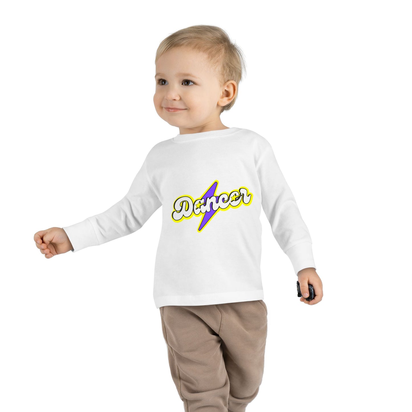 "Dancer" Toddler Dance T-Shirt – Bold Superhero-Inspired Long Sleeve Tee for Kids