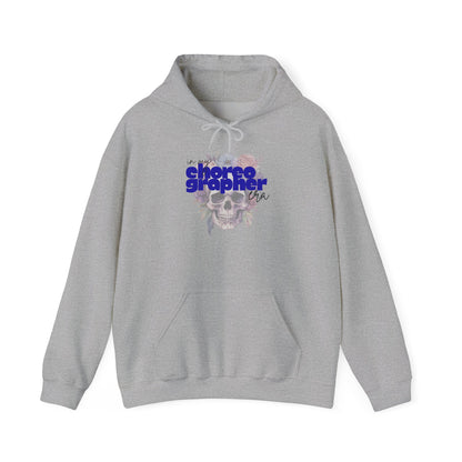 "In My Choreographer Era" Hoodie – Unisex Heavy Blend™ Hooded Sweatshirt with Floral Skull Graphic for Dance Creatives