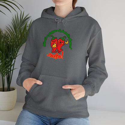 "What’s a Pepper’s Favorite Dance? Salsa!" Unisex Hooded Sweatshirt – Funny Dance Pun Hoodie with Cute Pepper Graphic for Dancers & Foodies
