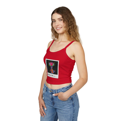 "Shake It Like a..." Women’s Spaghetti Strap Tank Top – Carnival-Inspired Samba Dancer Graphic | Fun Festival & Dancewear Top for Performers & Party Lovers