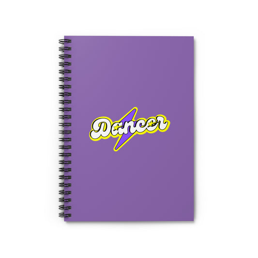 "Dancer" Spiral Notebook – Superhero-Inspired Text Graphic Journal for Dancers, Students & Creative Writers