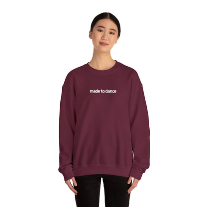“Made to Dance" Unisex Heavy Blend™ Crewneck Sweatshirt – Embroidered Dance-Inspired Pullover for Adults & Kids