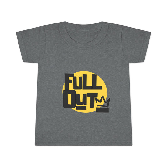 "Full Out" Toddler Dance T-Shirt – Bold Streetwear-Inspired Graphic Short Sleeve Tee for Kids
