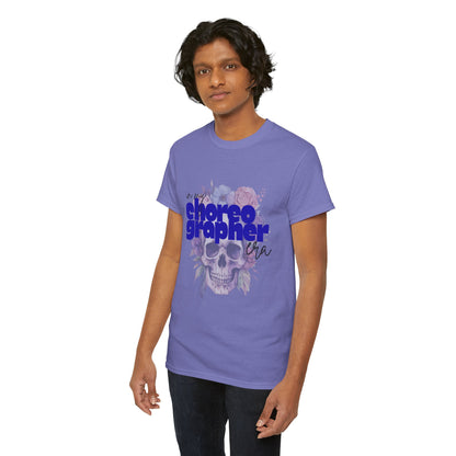 "In My Choreographer Era" Skull Floral Tee – Unisex Heavy Cotton Dance T-Shirt with Cool Gothic Graphic
