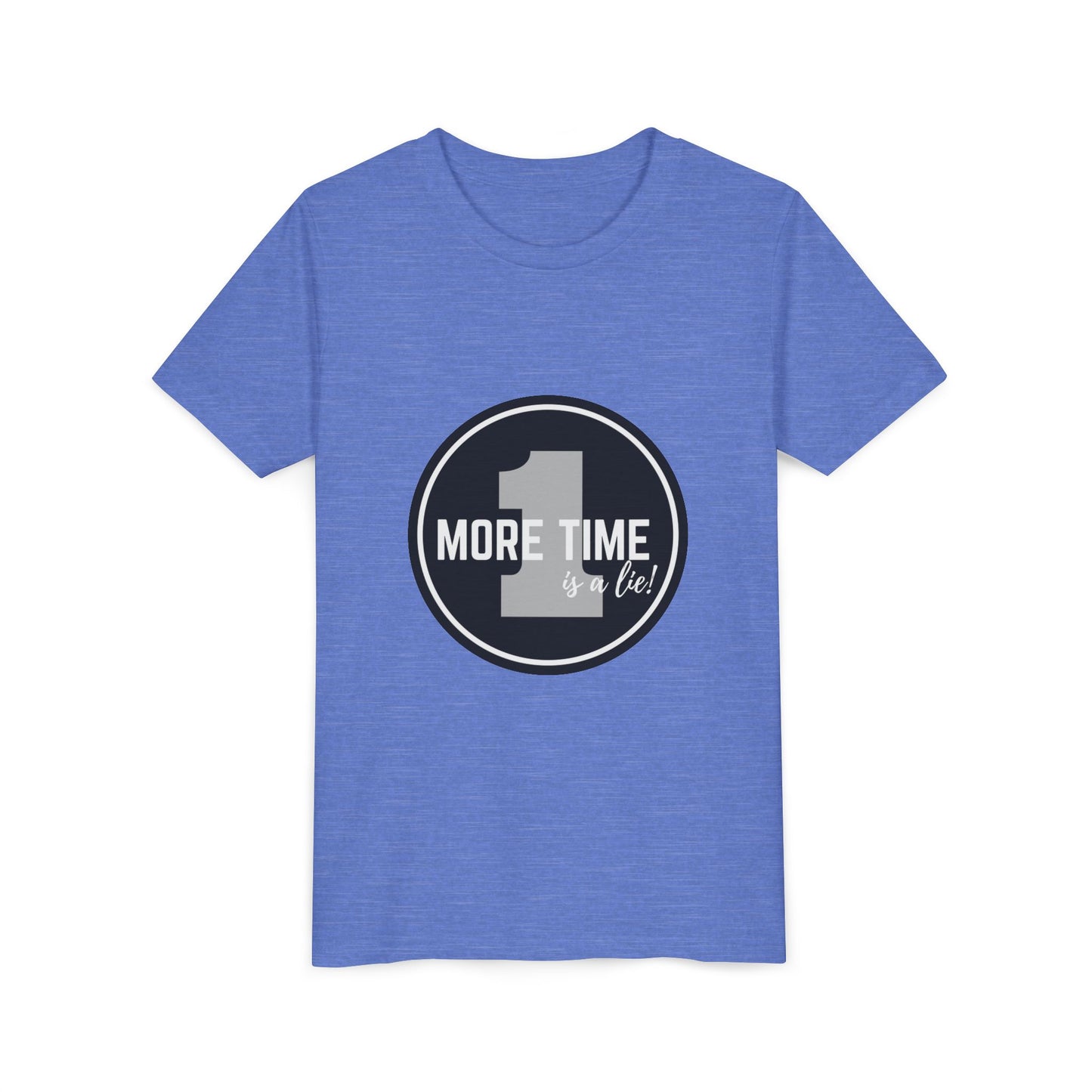 “One More Time is a Lie” Bold Emblem Dancer Graphic T-Shirt for Kids – Funny Dance Rehearsal Shirt - Youth Dance Tee