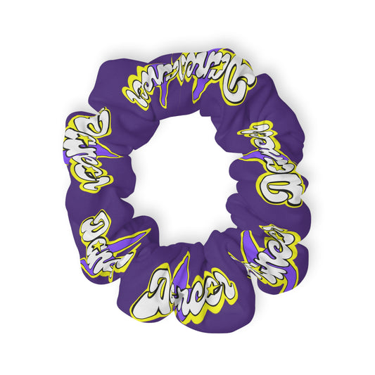 “Dancer” Scrunchie – Superhero-Inspired Dance Hair Accessory with Bold Graphic for Performers