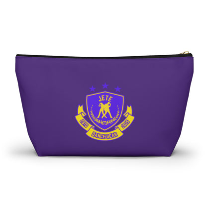 “Jeté Dance Gear" Makeup Bag – Colorful Collegiate-Inspired Dance Graphic – Stylish Zipper Pouch for Cosmetics, Accessories & Team Essentials