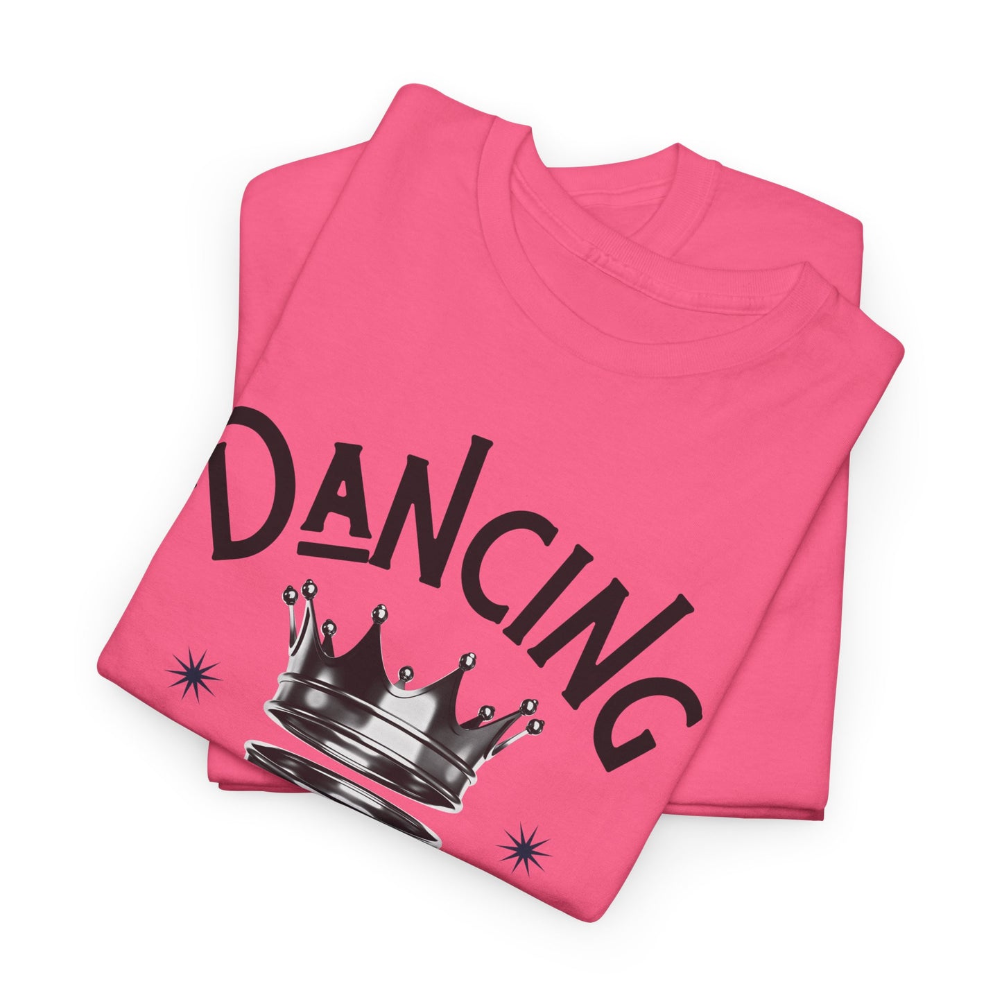 “Dancing Queen" Unisex Heavy Cotton T-Shirt with Crown Graphic – Dance-Inspired Graphic Tee for Adults & Kids