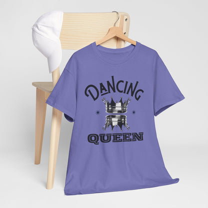 “Dancing Queen" Unisex Heavy Cotton T-Shirt with Crown Graphic – Dance-Inspired Graphic Tee for Adults & Kids