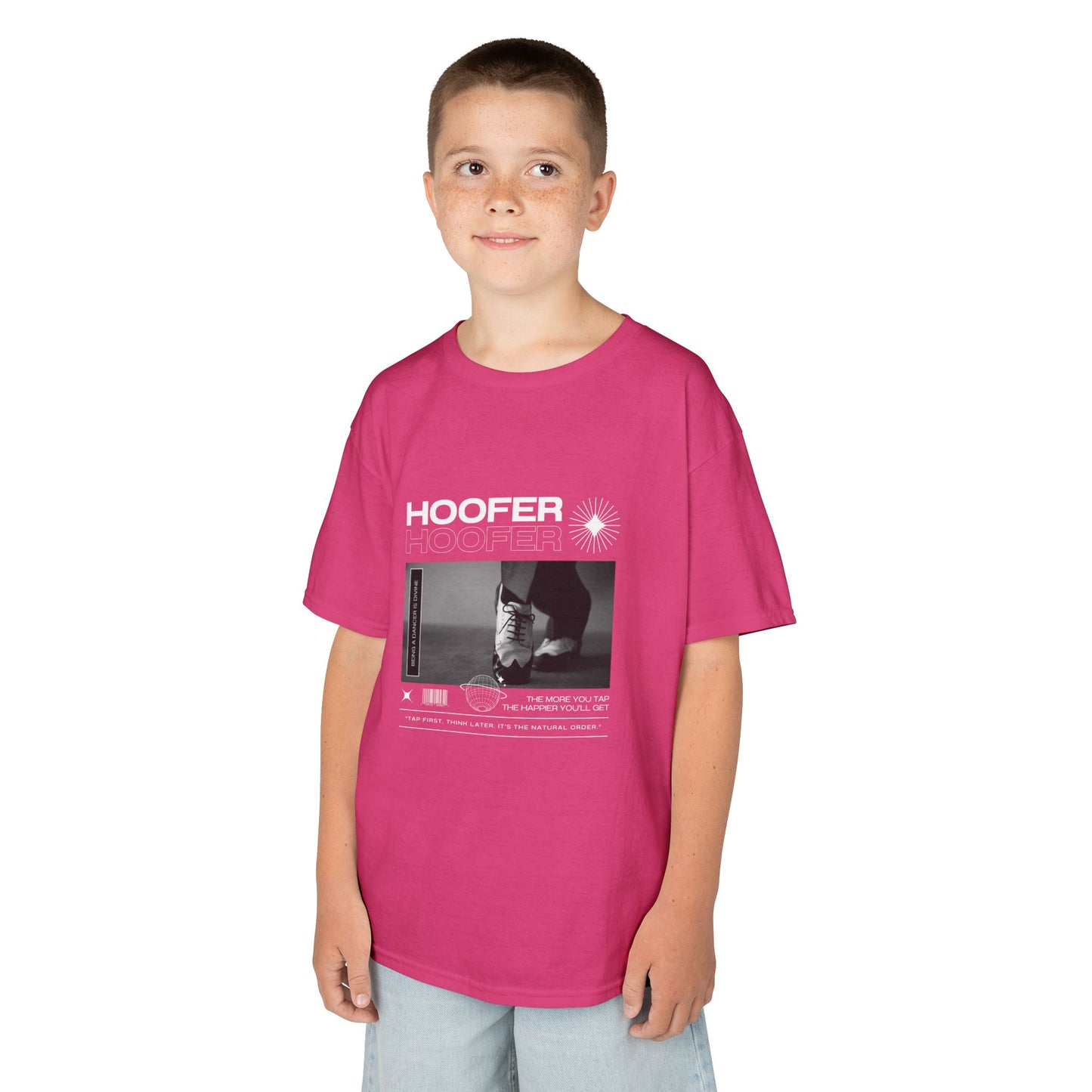 "Hoofer" Youth Short Sleeve Tee – Streetwear Tap Dance Shoes Graphic Kids T-Shirt