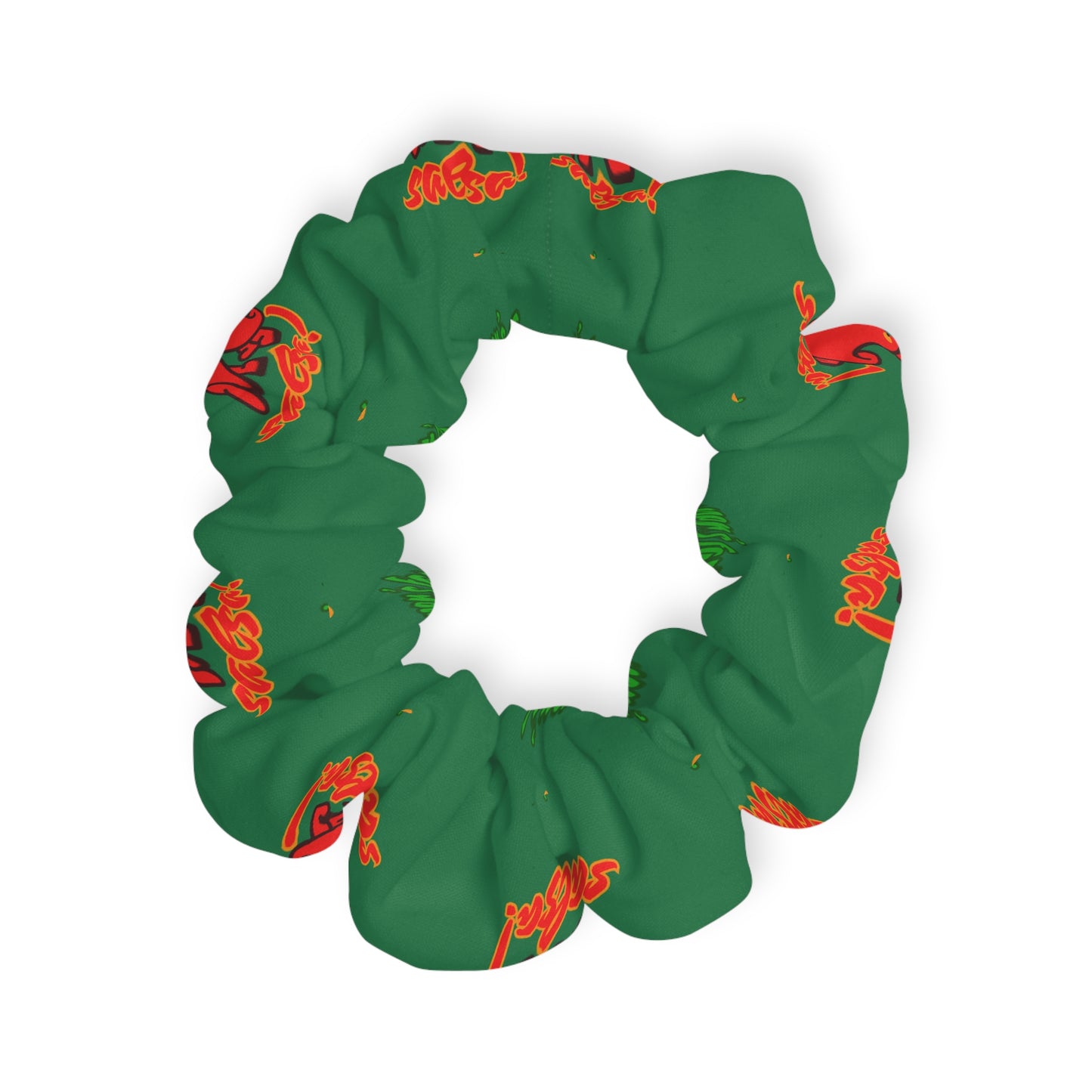“What's a Pepper's Favorite Dance? Salsa!” Scrunchie – Funny Dance Pun Hair Accessory with Cute Pepper Graphic
