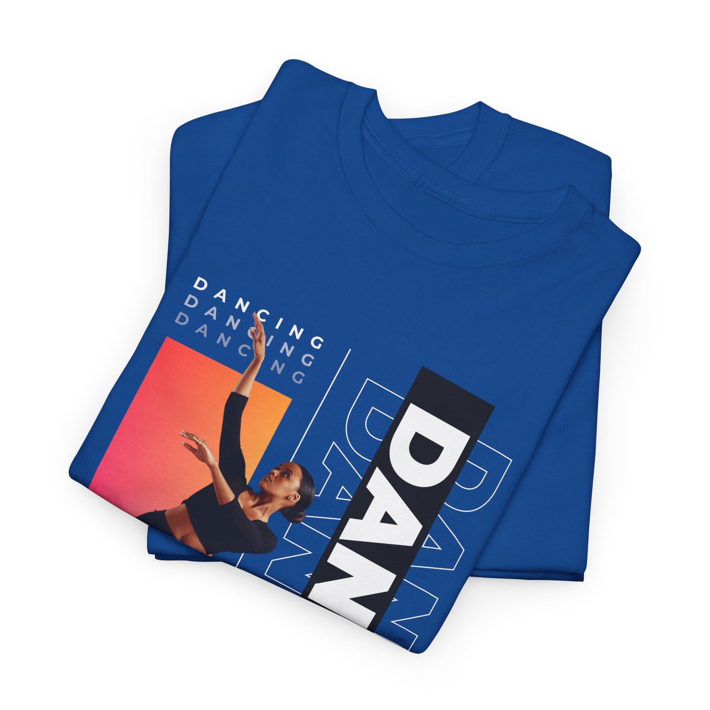 “Dancing” Streetwear-Inspired Female Dancer Unisex Heavy Cotton Tee – Urban Dance Graphic T-Shirt for Performers and Dance Lovers