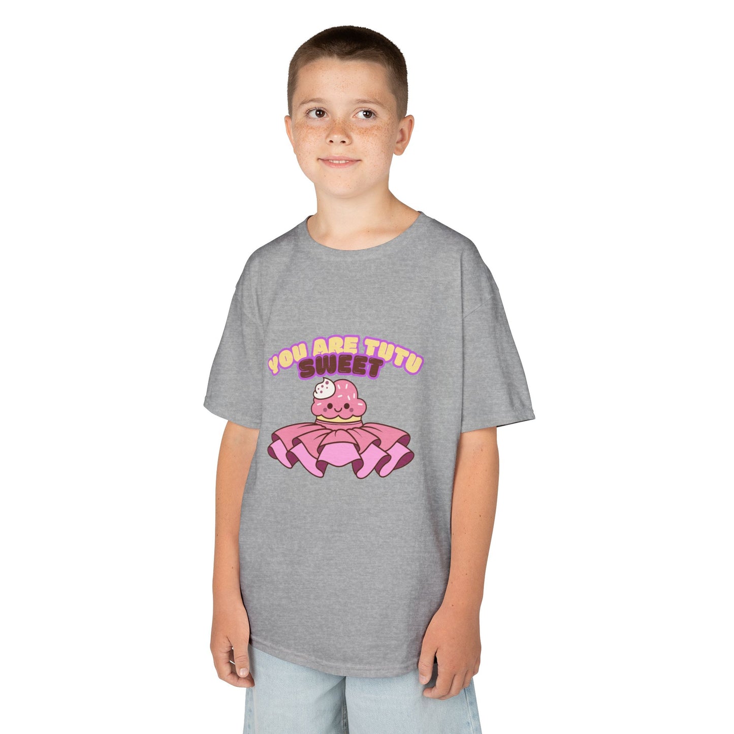 "You Are Tutu Sweet" Youth Short Sleeve Tee – Kawaii Cupcake in Tutu Graphic Dance Shirt for Kids and Ballet Lovers
